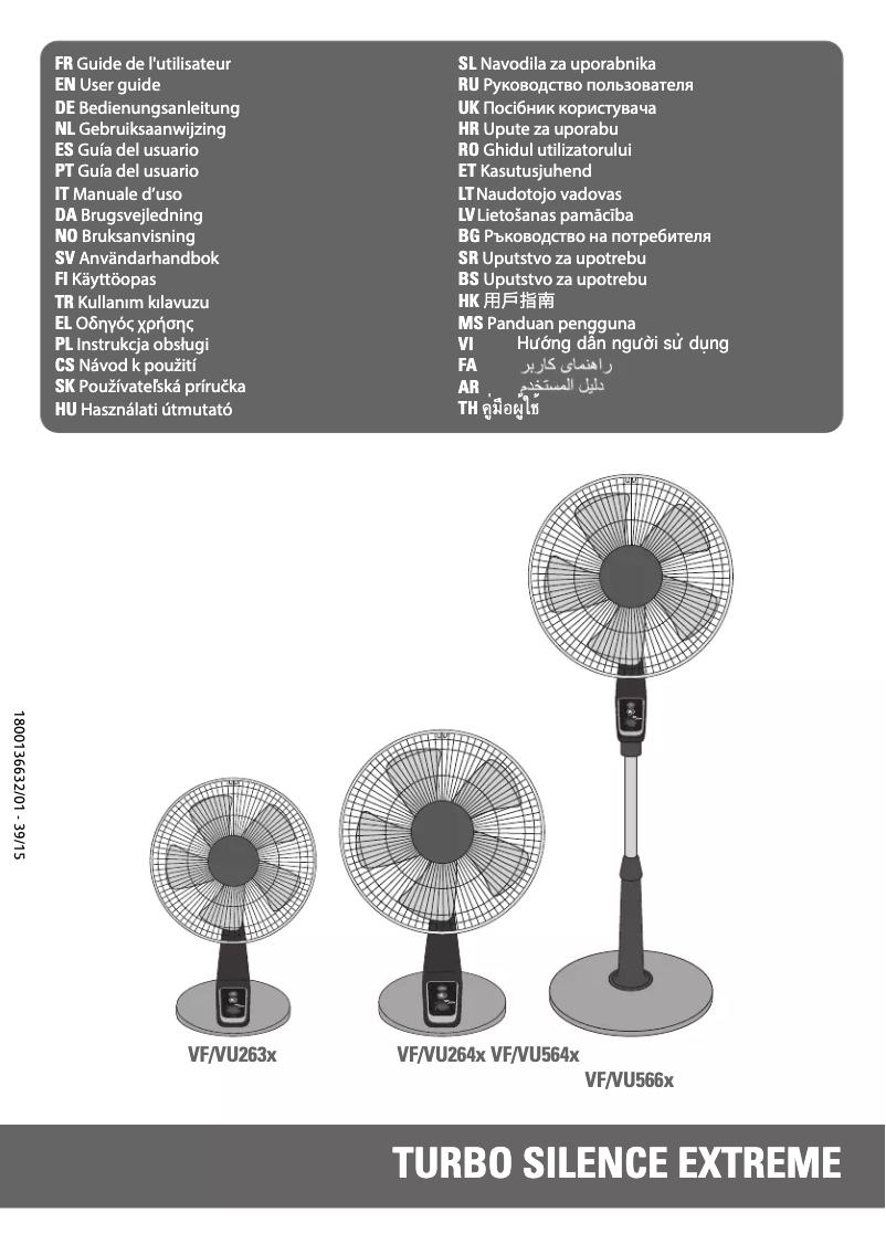 Page 1 de la notice Manuel utilisateur Rowenta Turbo Silence Extreme VU2640