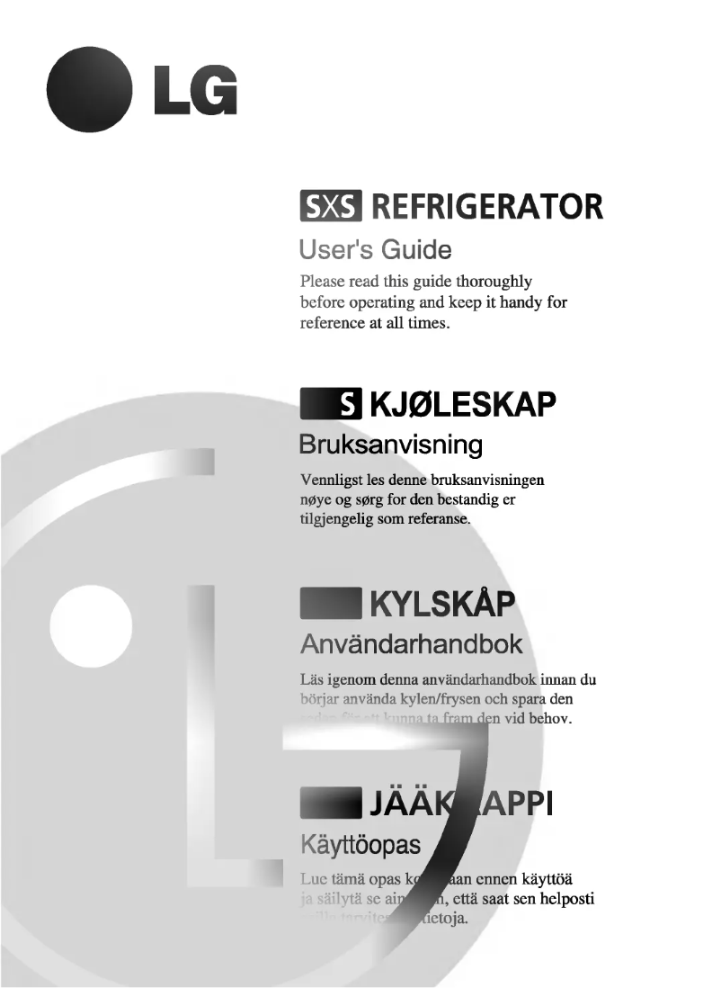 First page image of the manual for GR-L207DXZA
