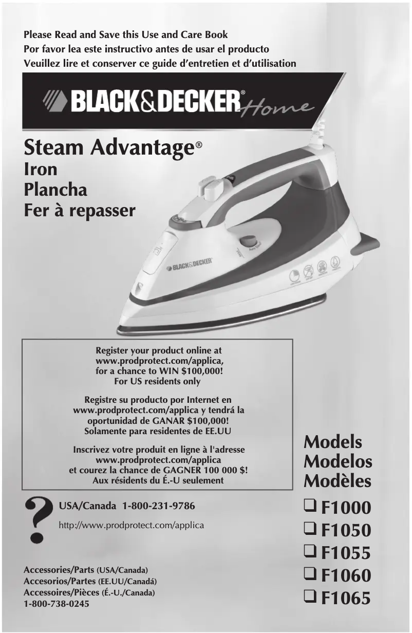 First page image of the manual for F1000