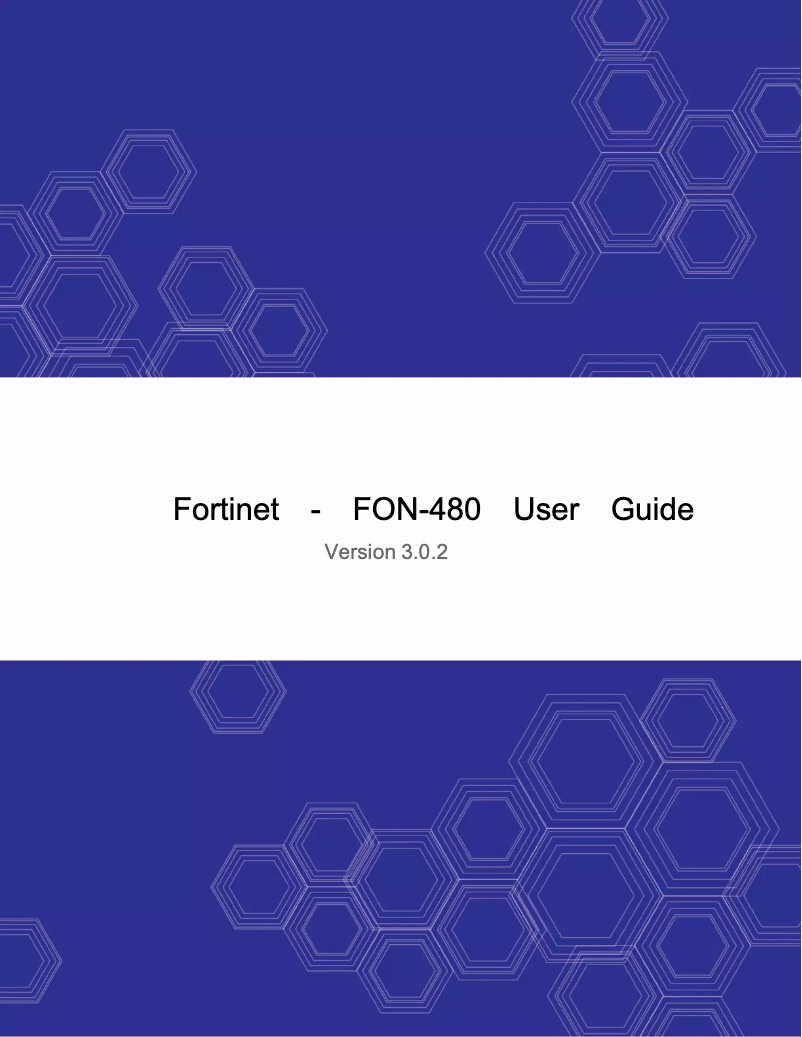 Page 1 of the manual User Manual Fortinet FortiFone FON-480