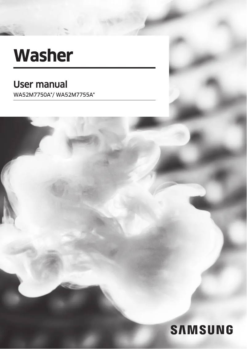 First page image of the manual for WA52M7750AV