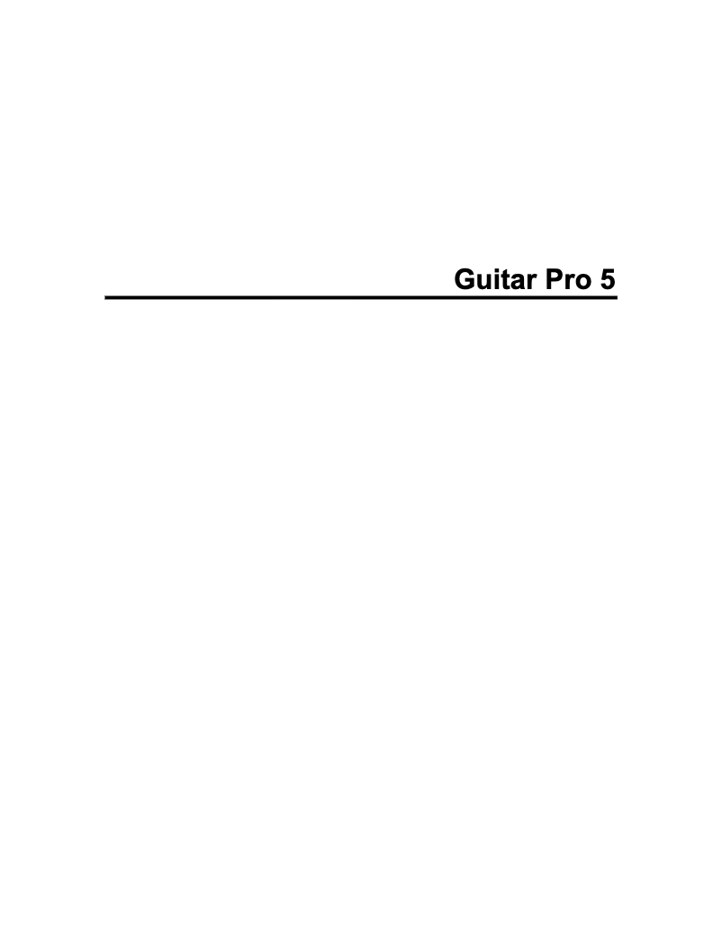 Page 1 of the manual User Manual Arobas Music Guitar Pro 5