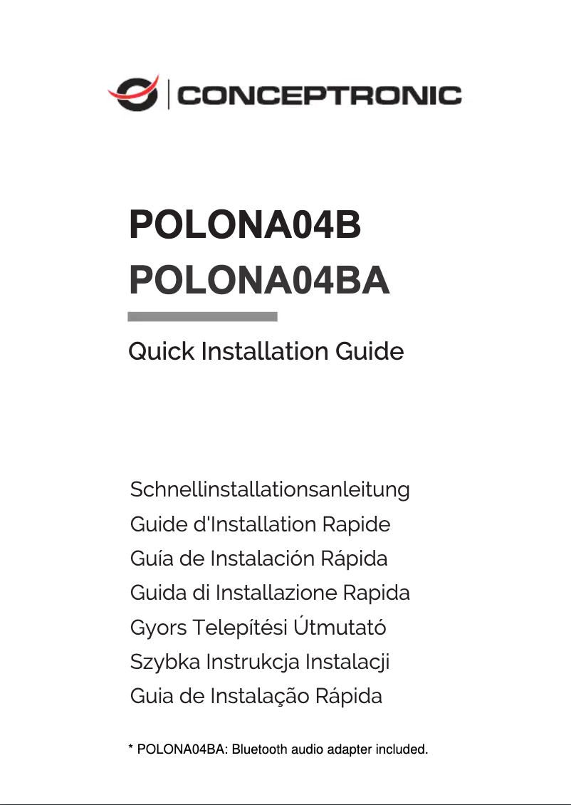 First page image of the manual for POLONA04BA