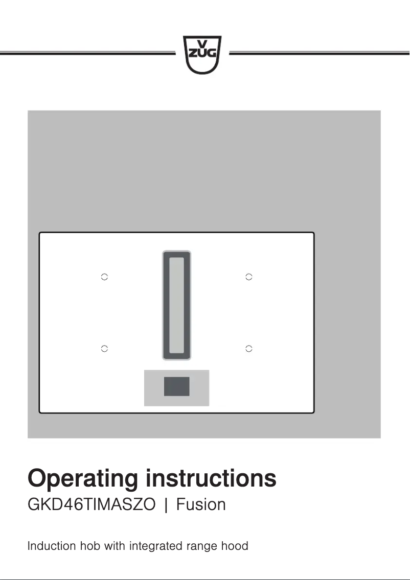 Page 1 of the manual User Manual V-Zug Fusion GKD46TIMASZO