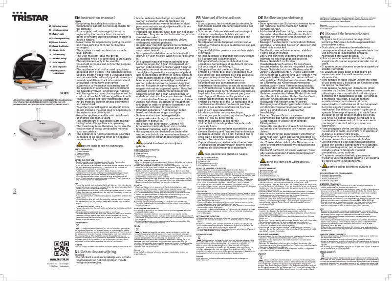Page 1 of the manual User Manual TriStar SA-3052
