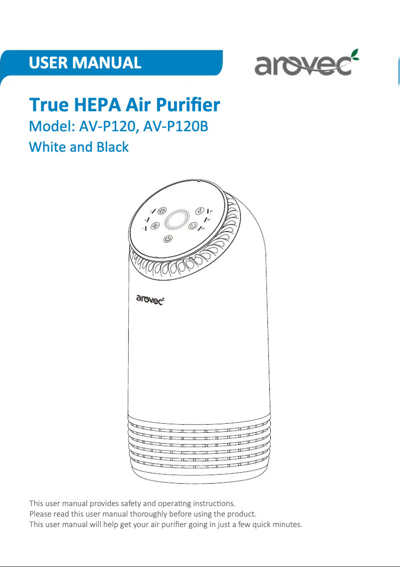 First page image of the manual for AV-P120