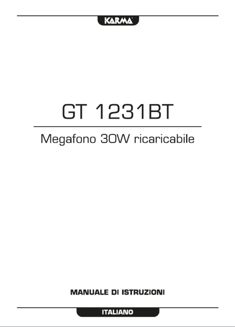 Page 1 of the manual User Manual Karma GT 1231BT
