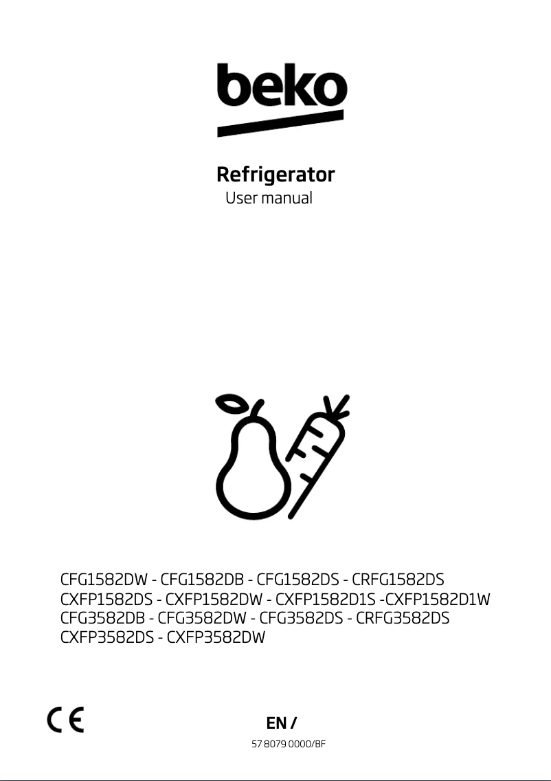 Page 1 of the manual User Manual Beko CXFP3582DW