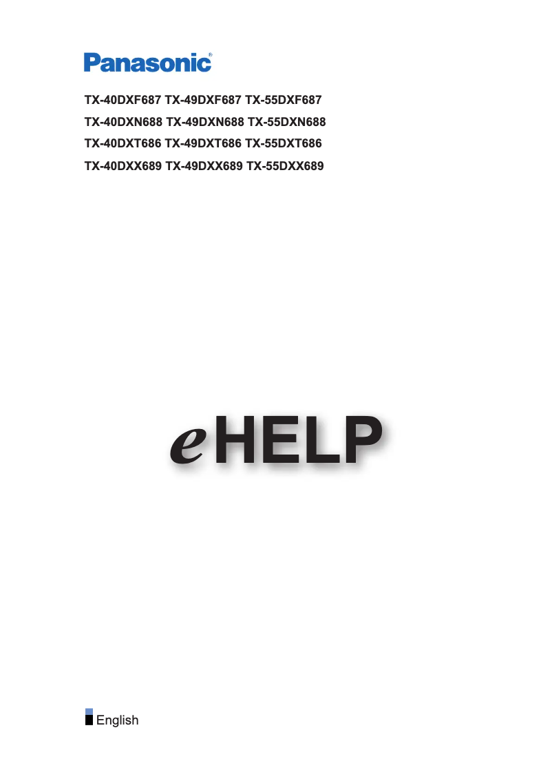 Page 1 of the manual User Manual Panasonic TX-55DXT686