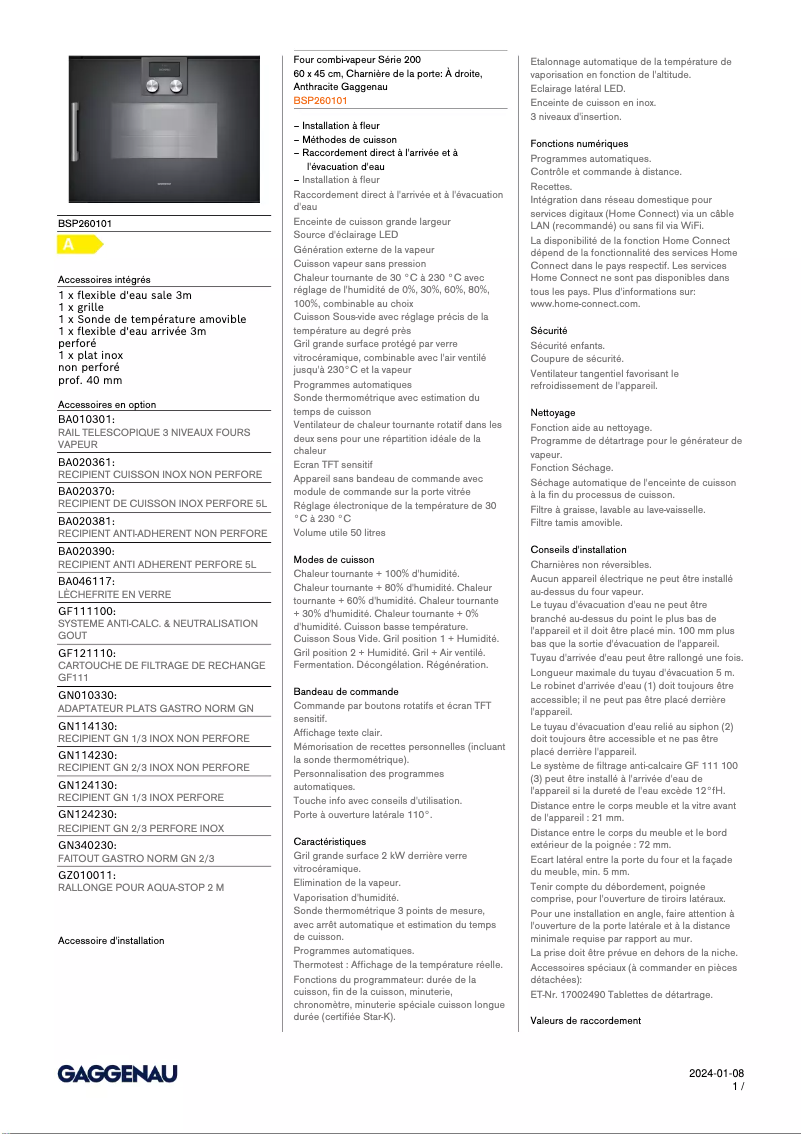 First page image of the manual for BSP260101