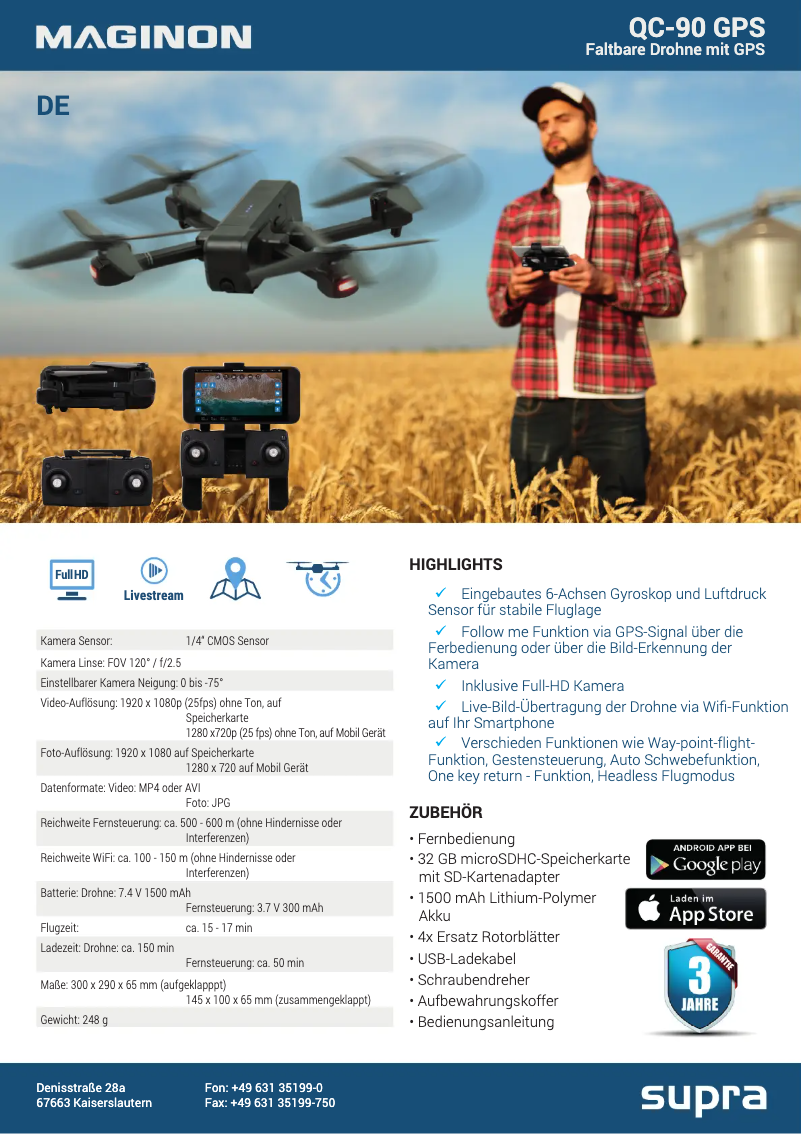 Page 1 of the manual User Manual Maginon QC-90 GPS