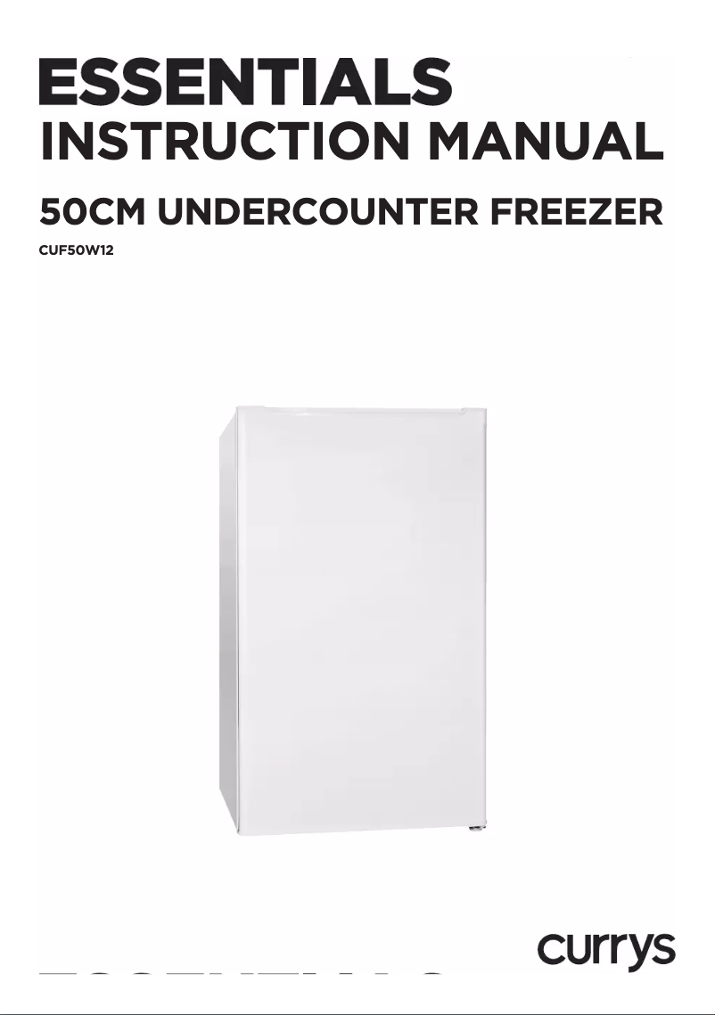 First page image of the manual for CUF50W12