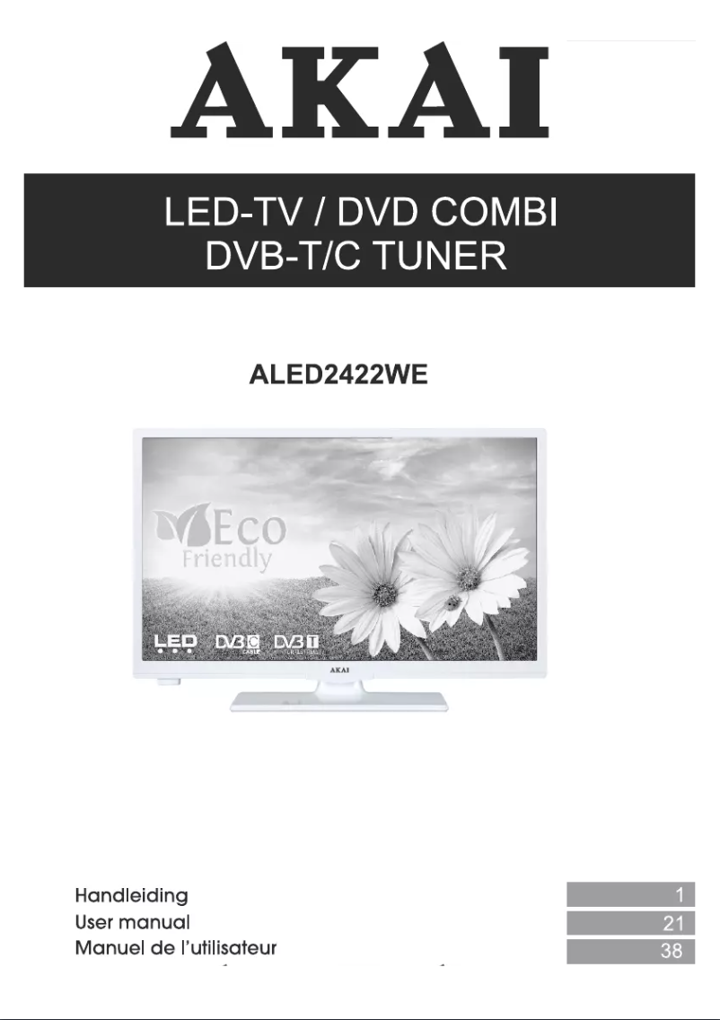 Page 1 of the manual User Manual AKAI ALED2422WE