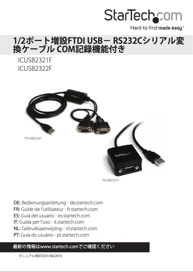 First page image of the manual for ICUSB2322F