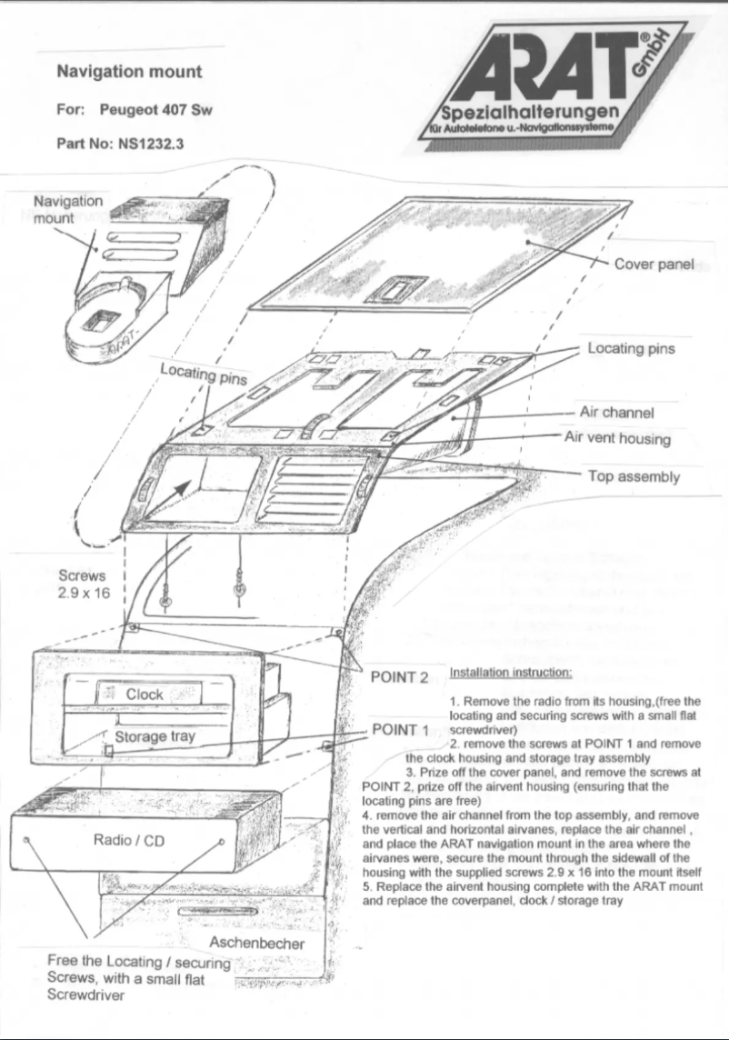Page 1 of the manual User Manual Arat NS1232.3