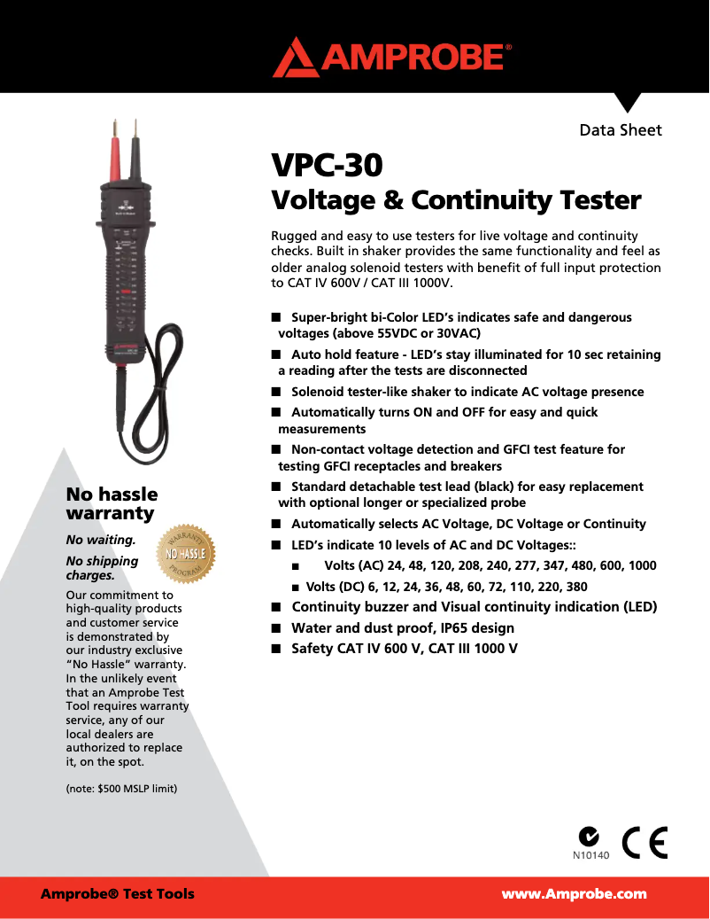 First page image of the manual for VPC-30