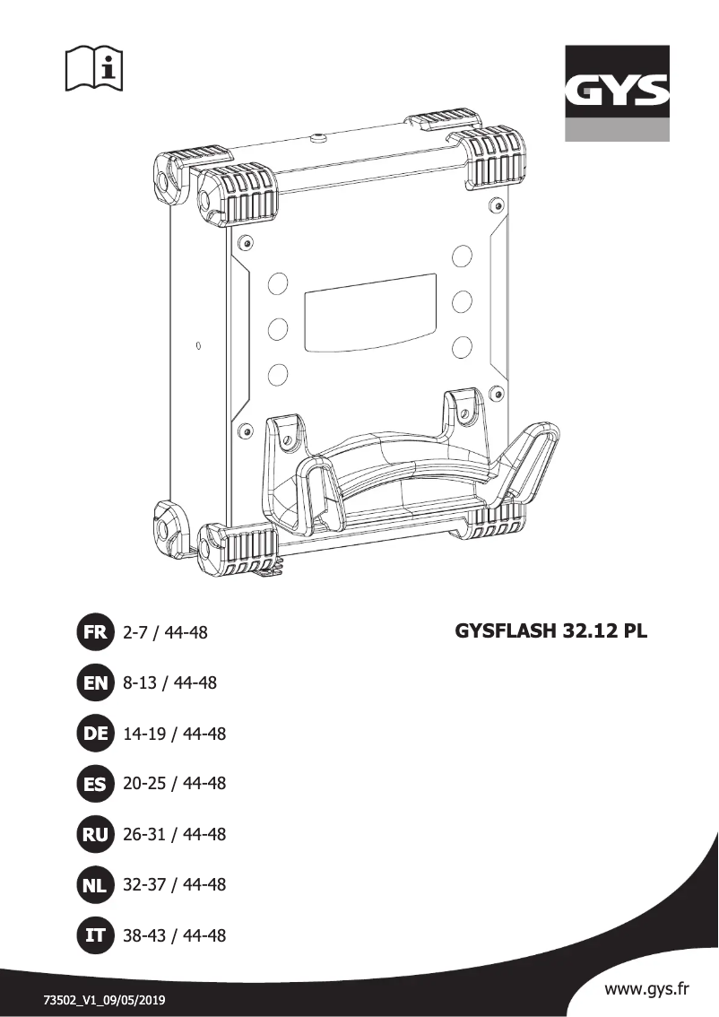 First page image of the manual for Gysflash 32.12 PL