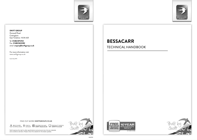 First page image of the manual for Bessacarr (2016)