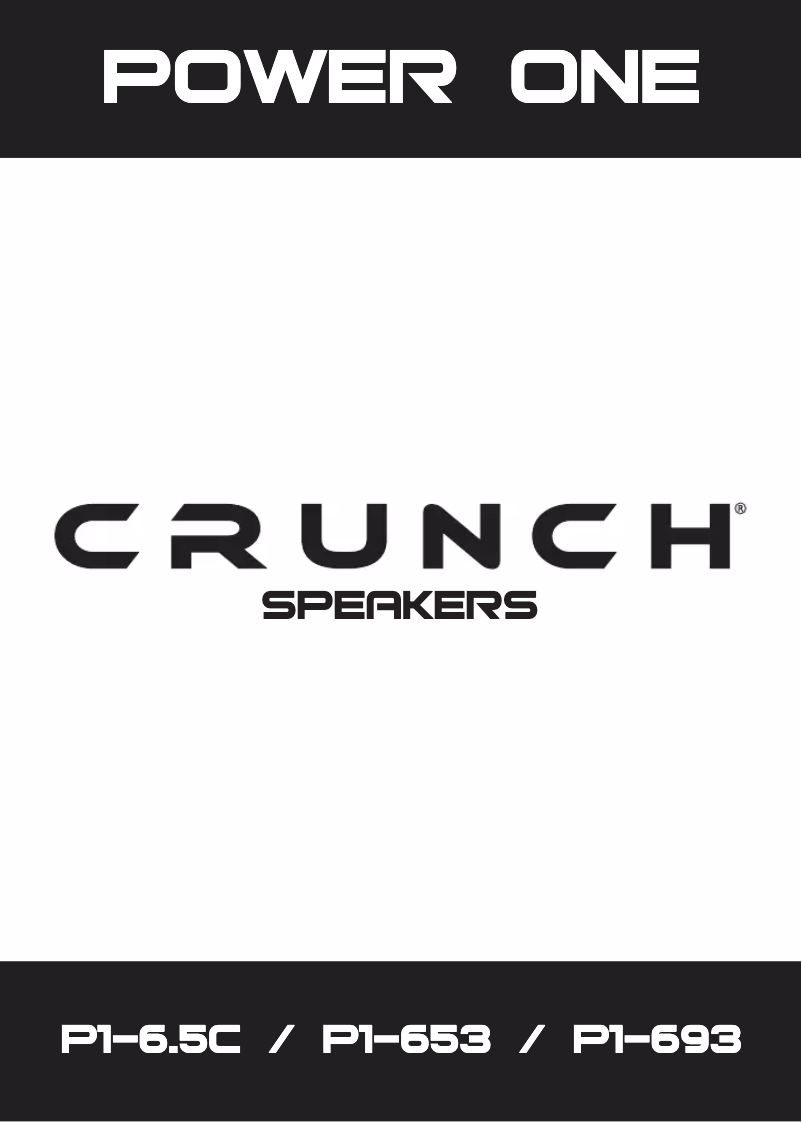 Page 1 of the manual User Manual Crunch P1-653