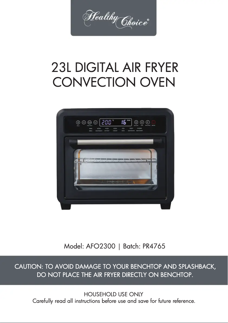 First page image of the manual for AFO2300