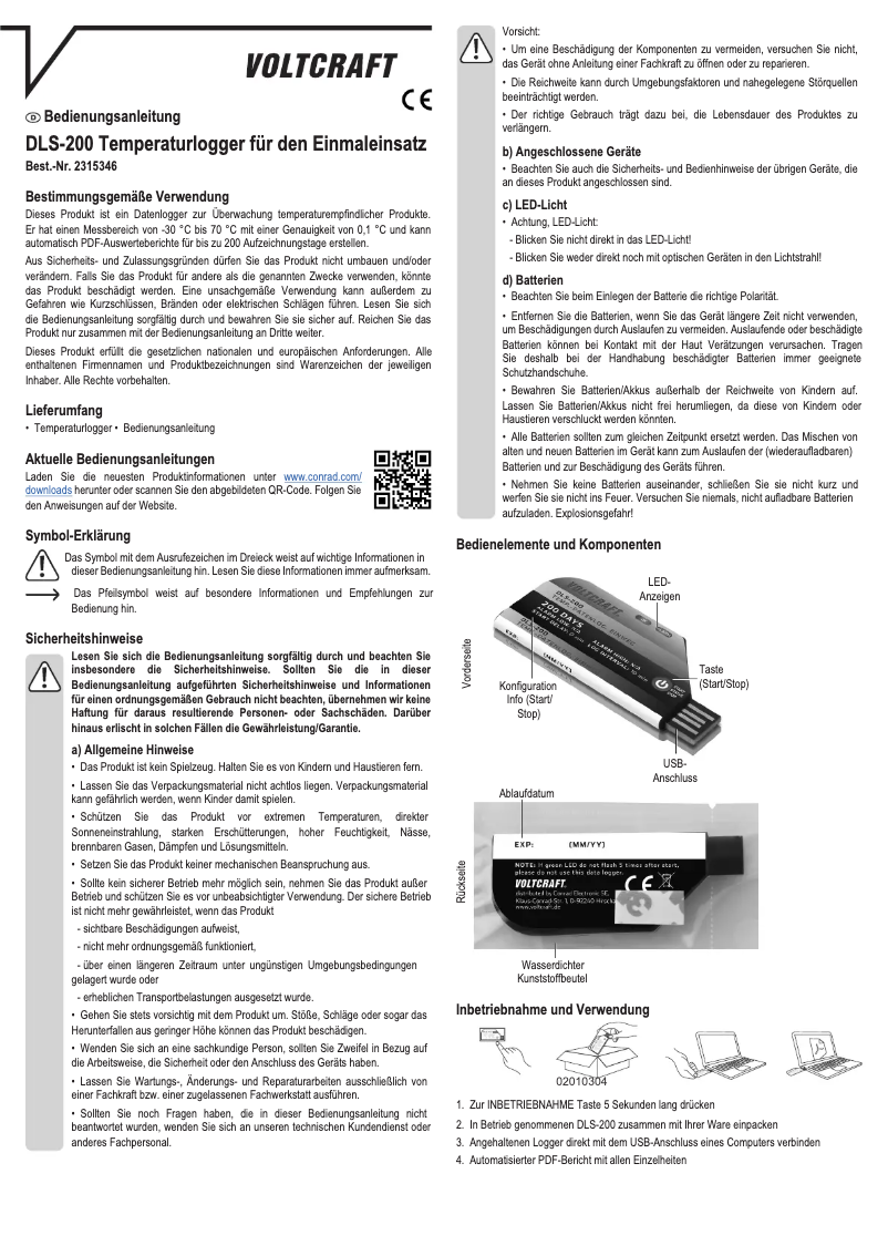 First page image of the manual for DLS-200