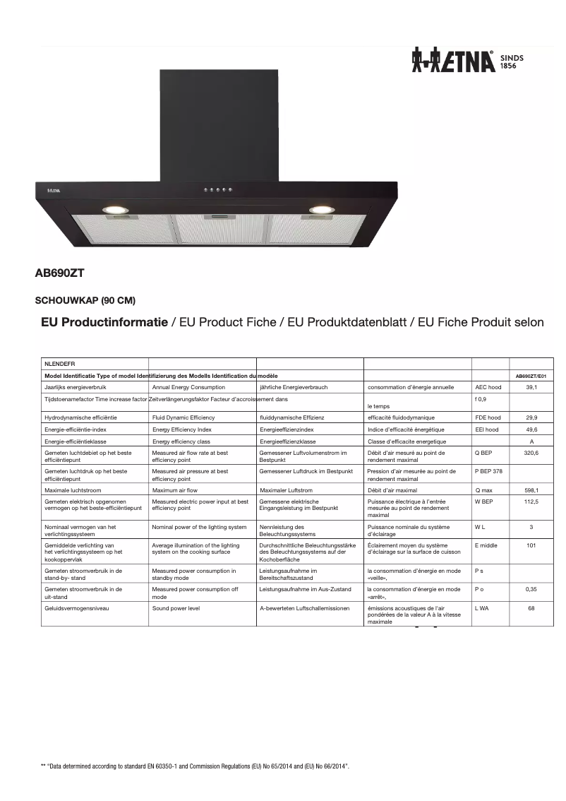 First page image of the manual for AB690ZT