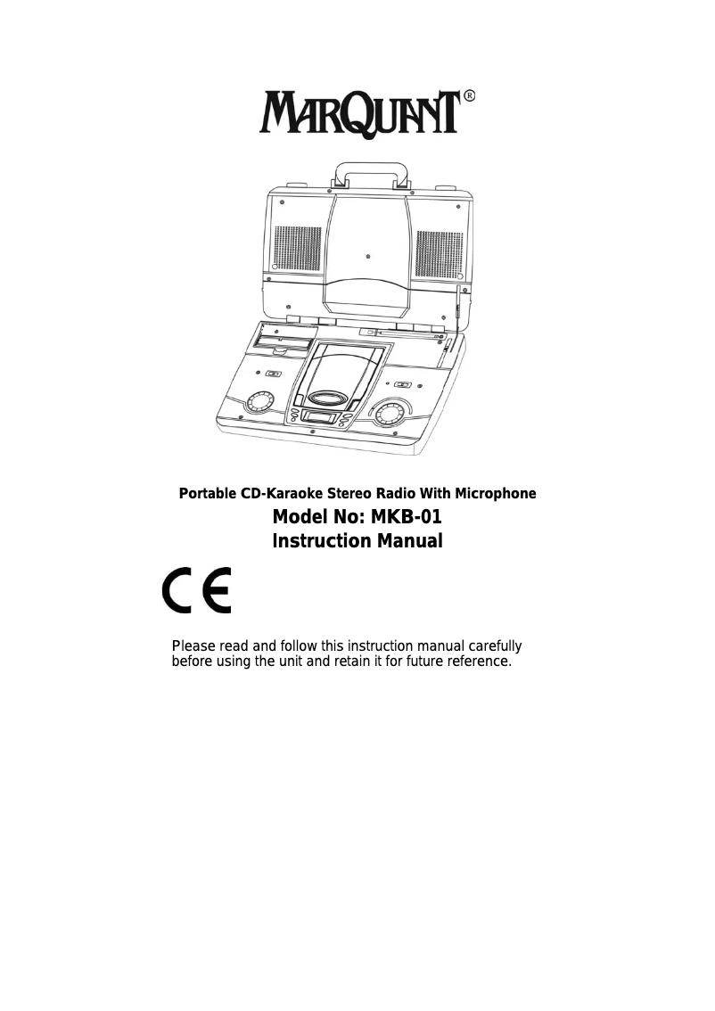First page image of the manual for MKB01