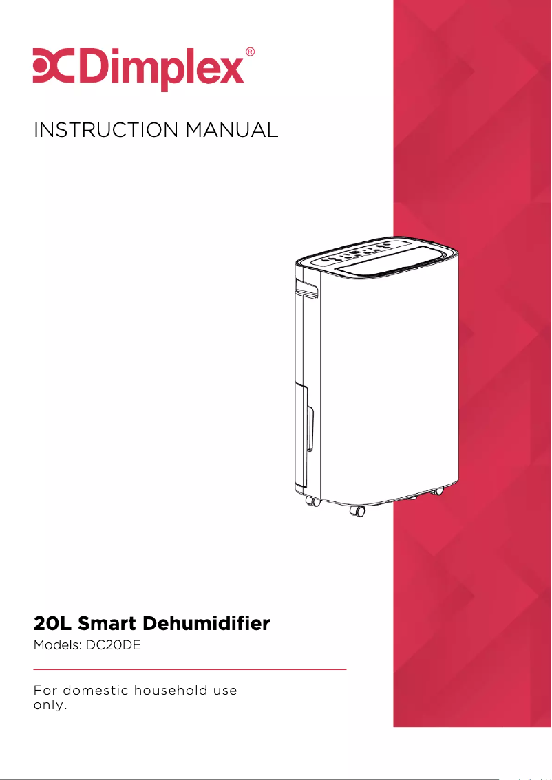 Page 1 of the manual User Manual Dimplex DC20DE