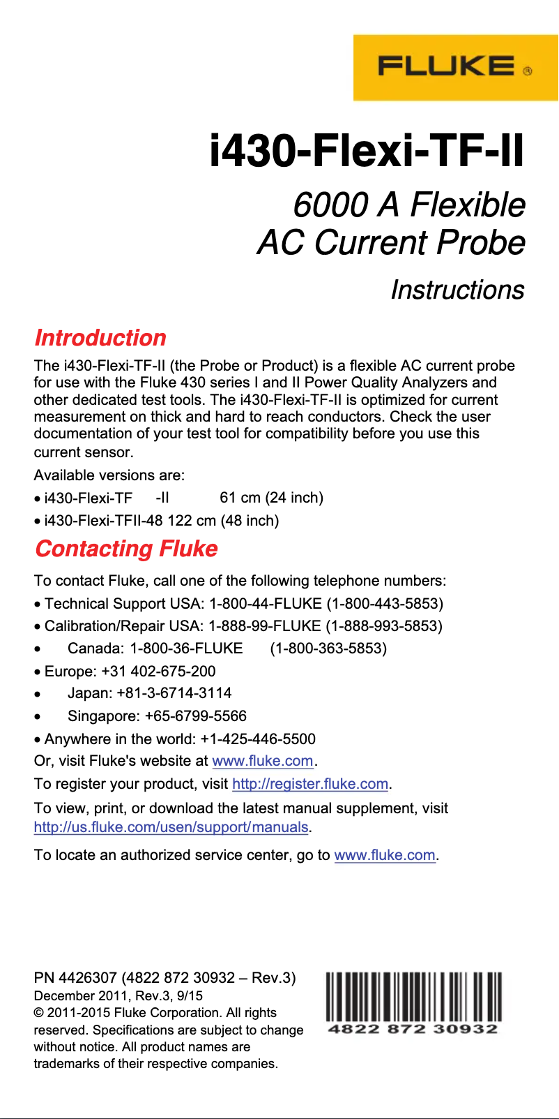 First page image of the manual for i430