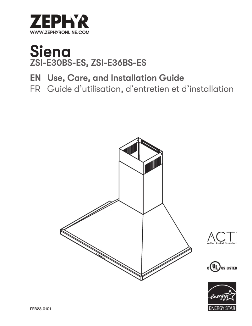 First page image of the manual for ZSI-E30BS-ES