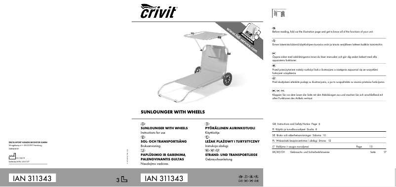 Page 1 of the manual User Manual Crivit IAN 311343