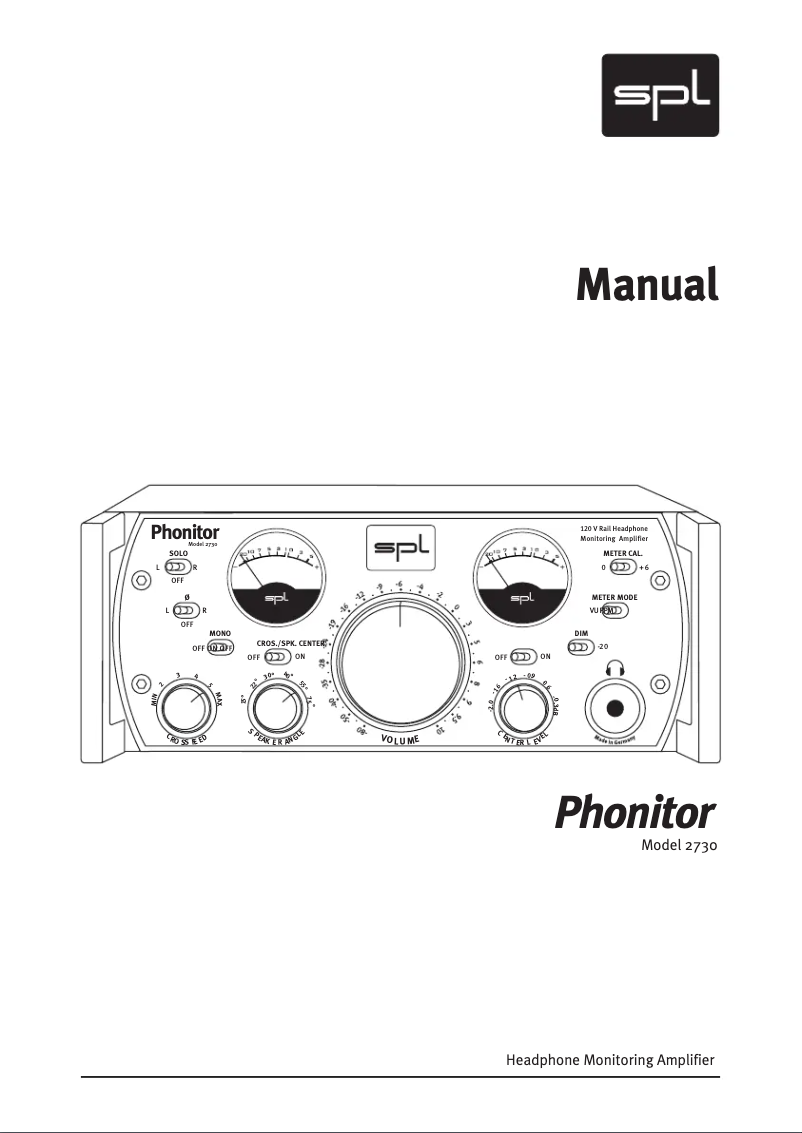 First page image of the manual for Phonitor 2730