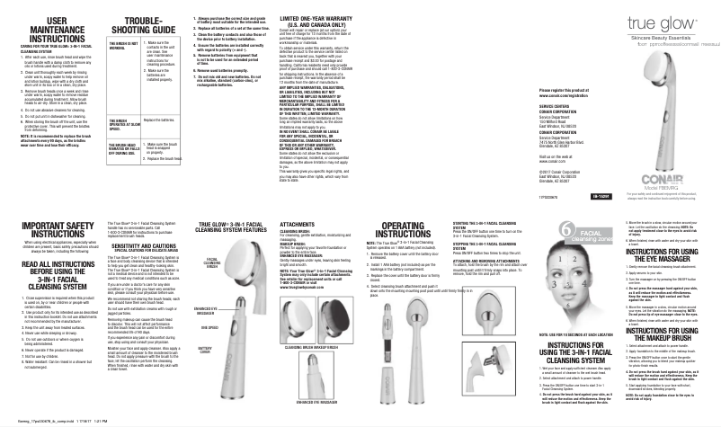 Page 1 of the manual User Manual Conair FBEMRG