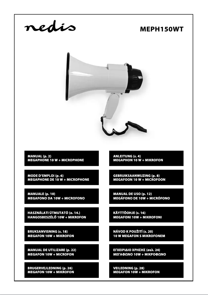 Page 1 of the manual User Manual Nedis MEPH150WT