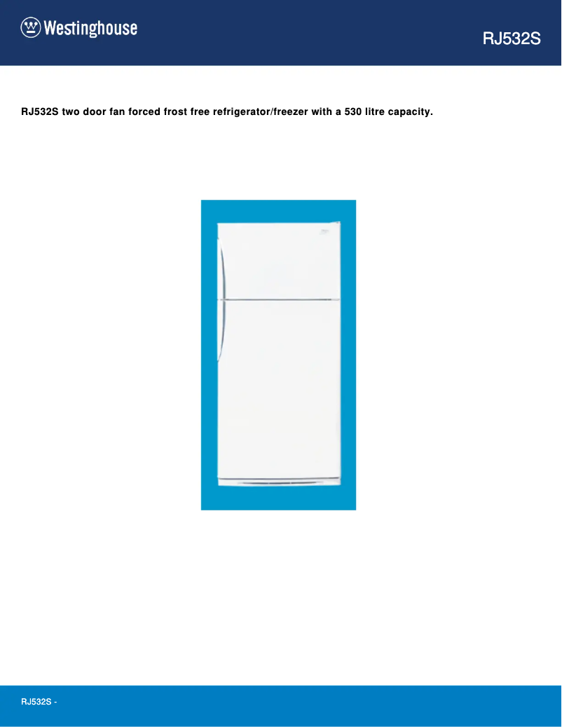 First page image of the manual for RJ532S