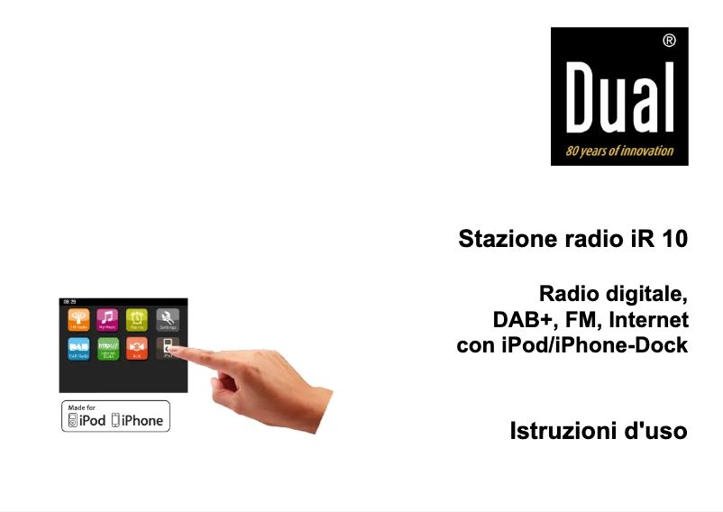 Page 1 of the manual User Manual Dual iR 10
