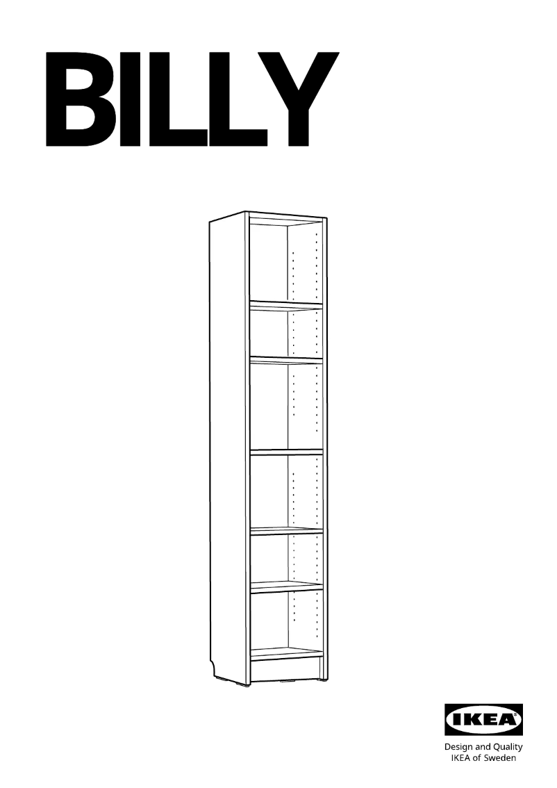 Page 1 of the manual User Manual Ikea BILLY 905.246.26