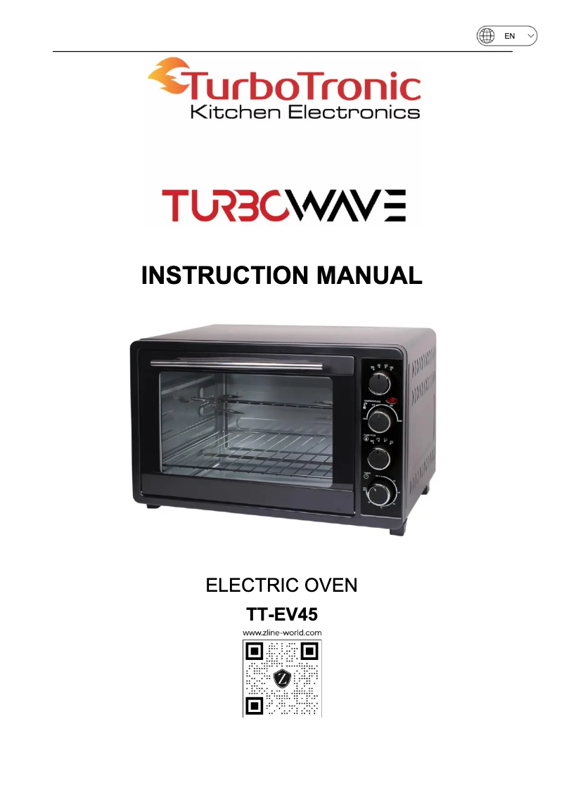First page image of the manual for TurboWave TT-EV45
