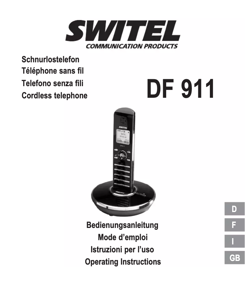 First page image of the manual for DF 911