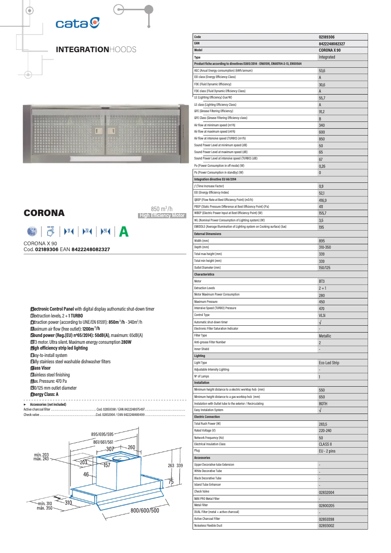 First page image of the manual for CORONA