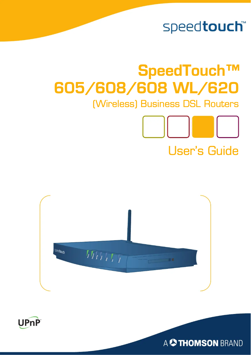 First page image of the manual for Speedtouch ST608WL