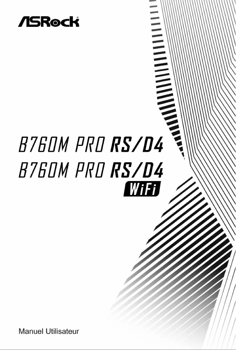 Image de la première page du manuel de l'appareil B760M Pro RS/D4 WiFi