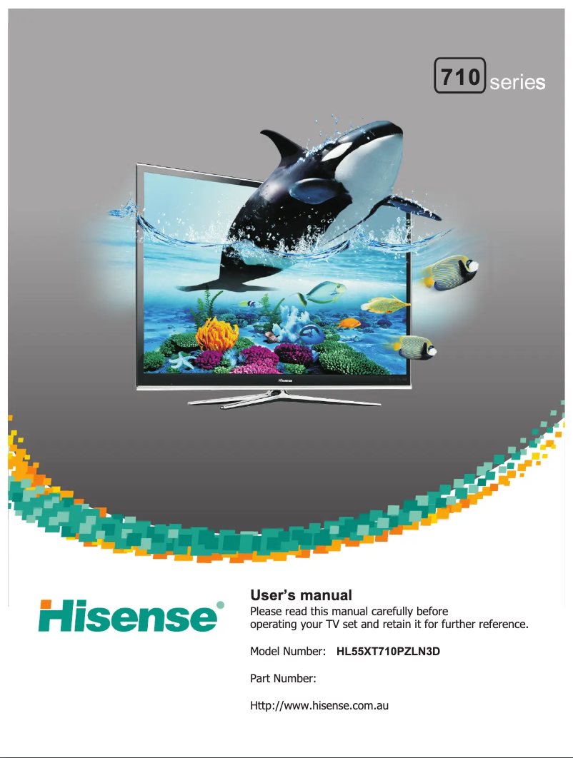 Page 1 of the manual User Manual Hisense HL55XT710PZLN3D