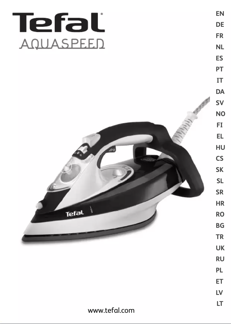 Page 1 of the manual User Manual Tefal Aquaspeed FV5356K0