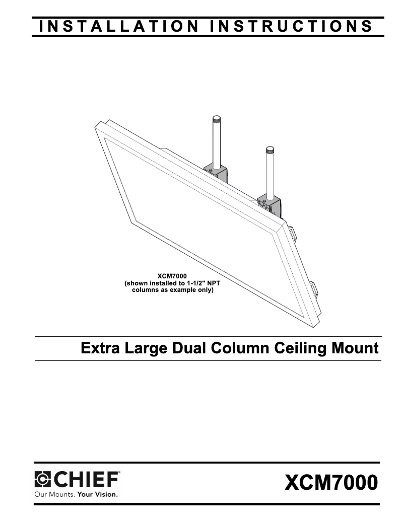 First page image of the manual for XCM7000