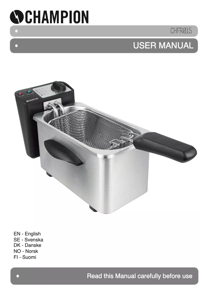 First page image of the manual for CHFR015