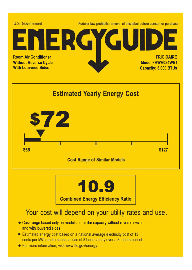 First page image of the manual for FHWH084WB1
