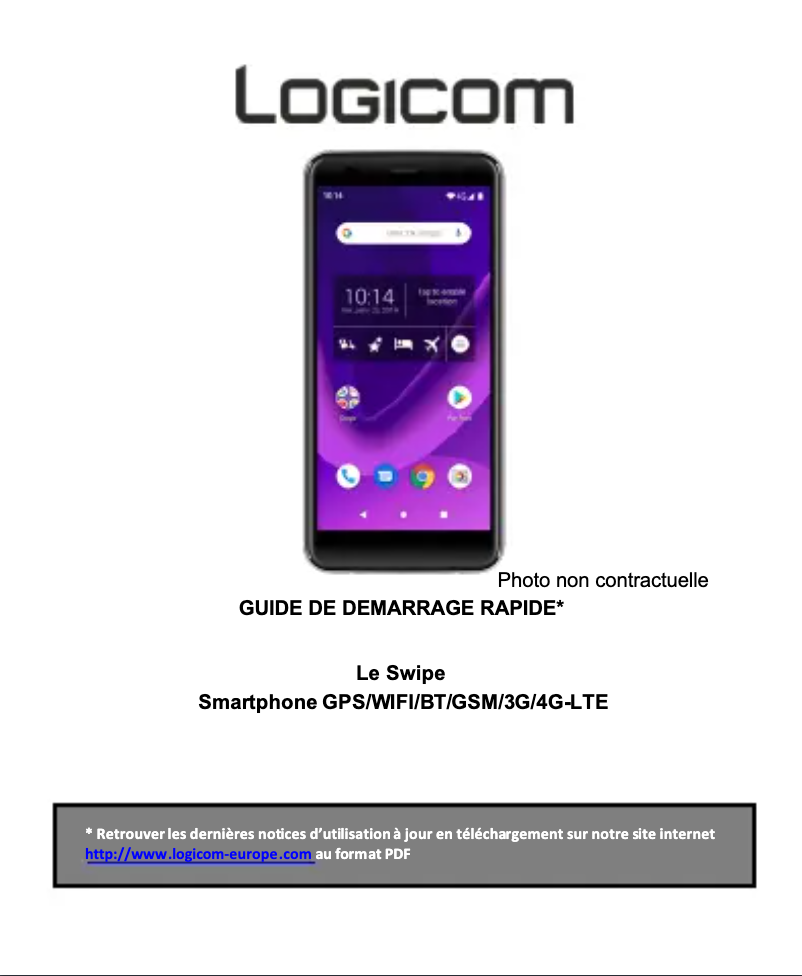 Page 1 of the manual User Manual Logicom Le Swipe