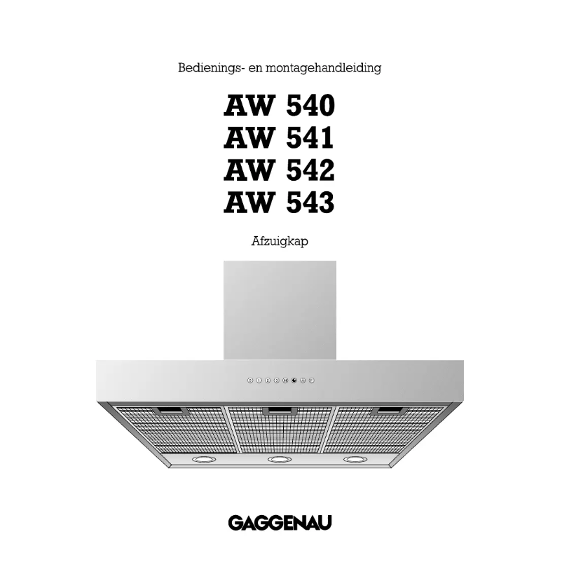 Image de la première page du manuel de l'appareil AW540150