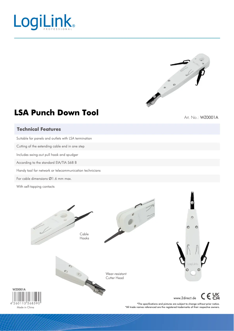 First page image of the manual for WZ0001A